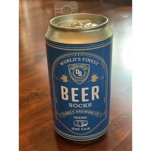 Craft Beer Can Socks black with Beer Mug - size US 8-12 1 Pair